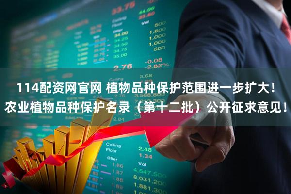 114配资网官网 植物品种保护范围进一步扩大！农业植物品种保护名录（第十二批）公开征求意见！
