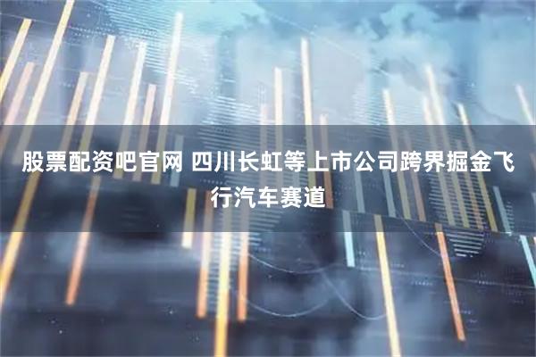 股票配资吧官网 四川长虹等上市公司跨界掘金飞行汽车赛道